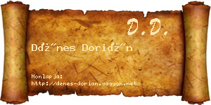 Dénes Dorián névjegykártya